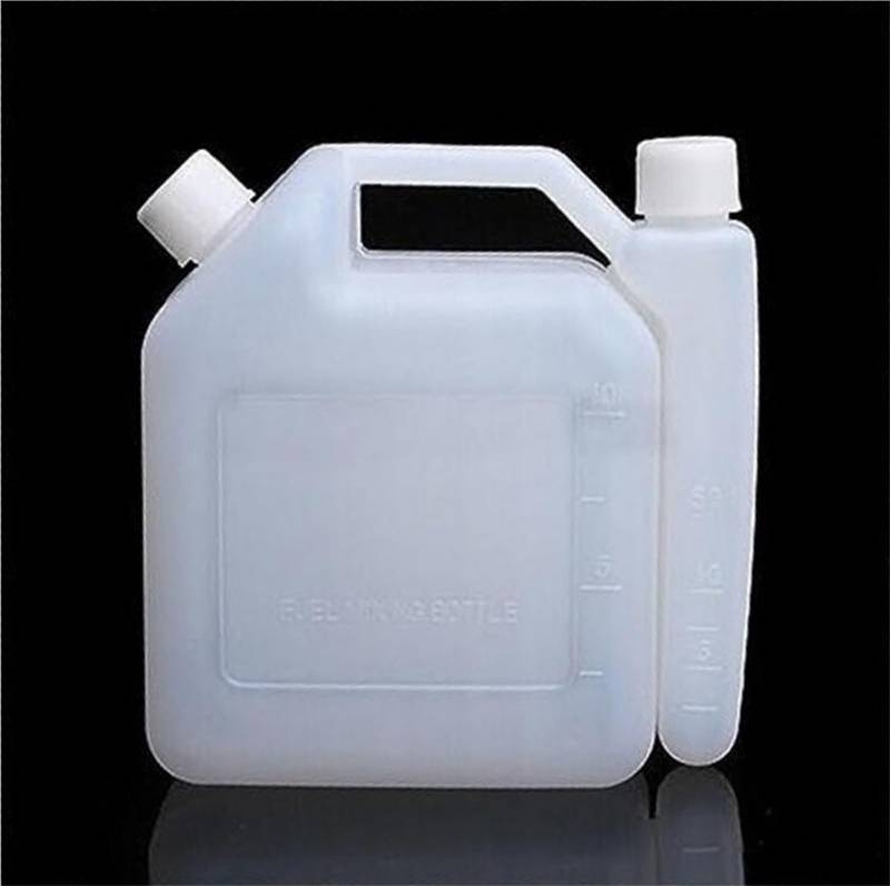 BWZJS 1L Öltopf Benzin Kraftstoff Mischflasche Tank Kraftstoffbehälter 50:1 25:1, for Kettensägen Rasenmäher Schlaghämmer Garten Elektrowerkzeug Teil Garten-Tankdeckel von BWZJS
