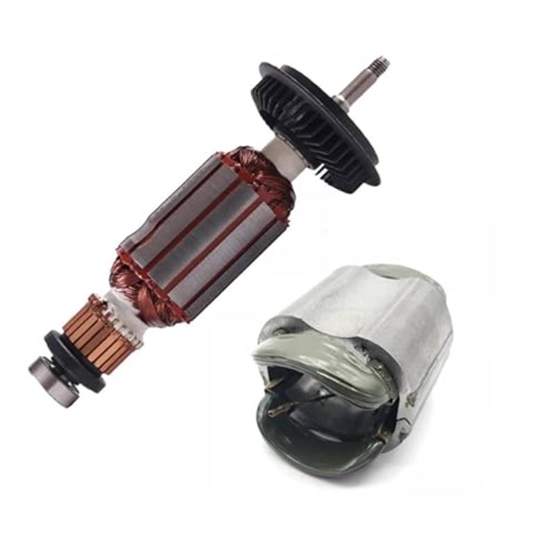 BWZJS AC220-240V Rotor Anker Anker Stator, for Bosch, GWS850C GWS8-100 GWS8-125C GWS8-100CE GWS8-125 Winkelschleifer Ersatzteile Ankerrotor für Gartengeräte(Black Rotor) von BWZJS
