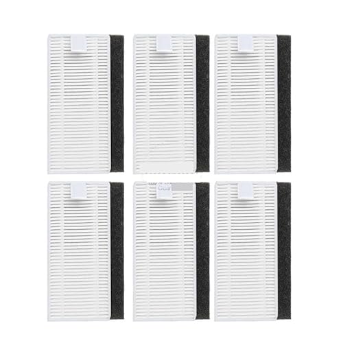 BWZJS Ersatz-Ersatzteile, for Neatsvor X600 Pro X500 X520 HEPA-Filter Seitenbürste Roboter-Staubsauger-Zubehör Verbrauchsmaterial-Kit Roboterstaubsauger-Ersatzkit(6PCS HEPA Filter) von BWZJS