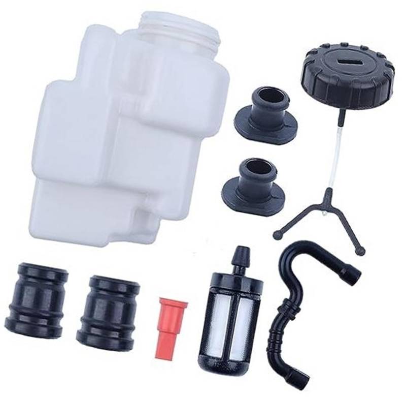 BWZJS Kraftstofftankdeckel-Filterschlauch-Set, for STIHL, MS180 MS170 MS 180 170 018 017 W AV-Puffer/Kappen, 2-Takt-Kettensägen-Ersatzteil Garten-Tankdeckel von BWZJS