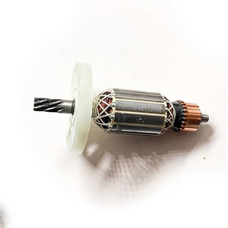 BWZJS Rotor Teile for HM0810 HM0810T 0840 0850 Elektrische Spitzhacke 7 Zähne Universal Anker Rotor Anker Stator Spule Ersatz Ankerrotor für Gartengeräte(Black with Bearing) von BWZJS