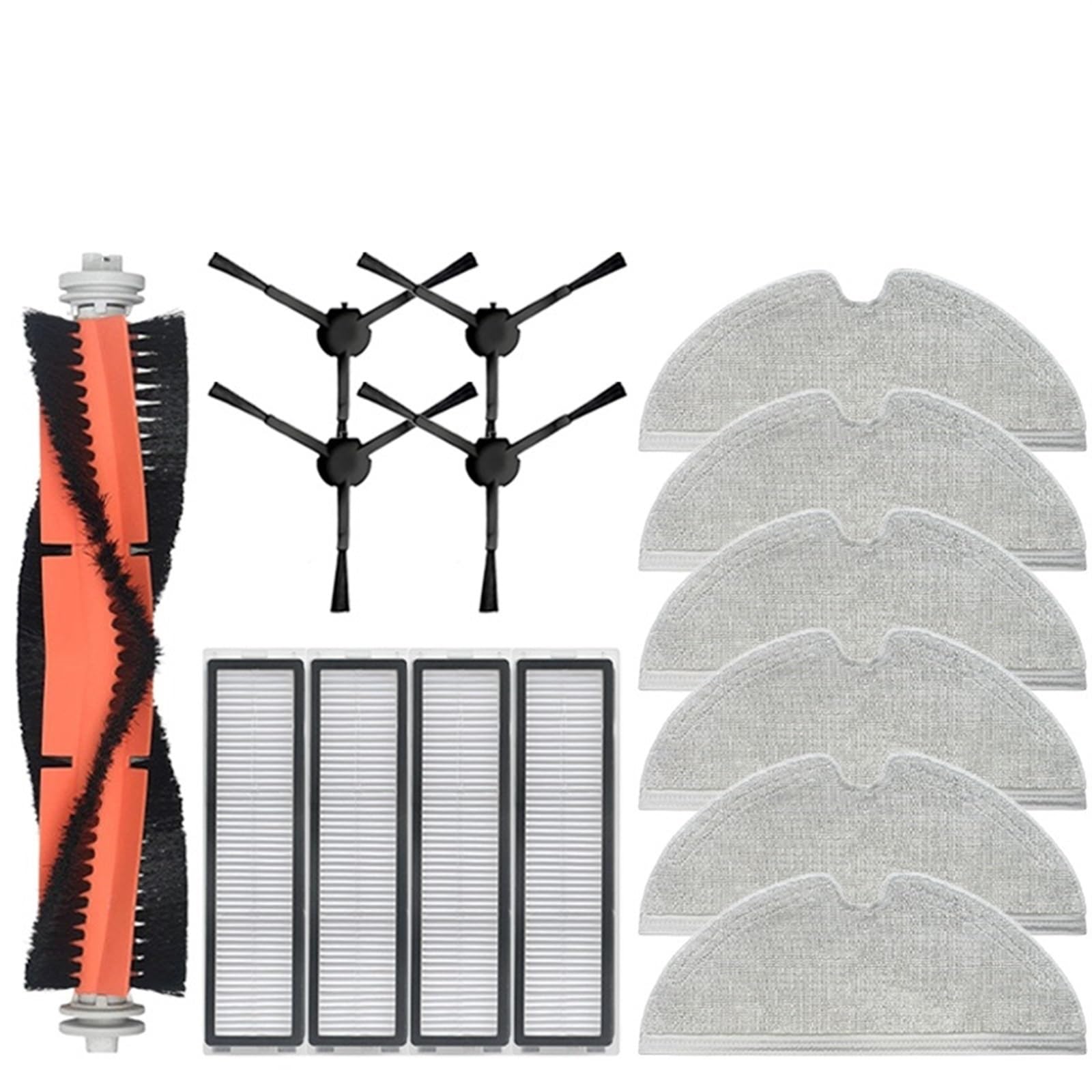 BWZJS for Dreame, Bot D9 MAX Roboter-Staubsauger-Zubehör, for Dreame, Bot L10 Pro Hepa-Filter Hauptbürste Mopptuch Ersatz Ersatzteil Roboterstaubsauger-Ersatzkit(15pcs) von BWZJS