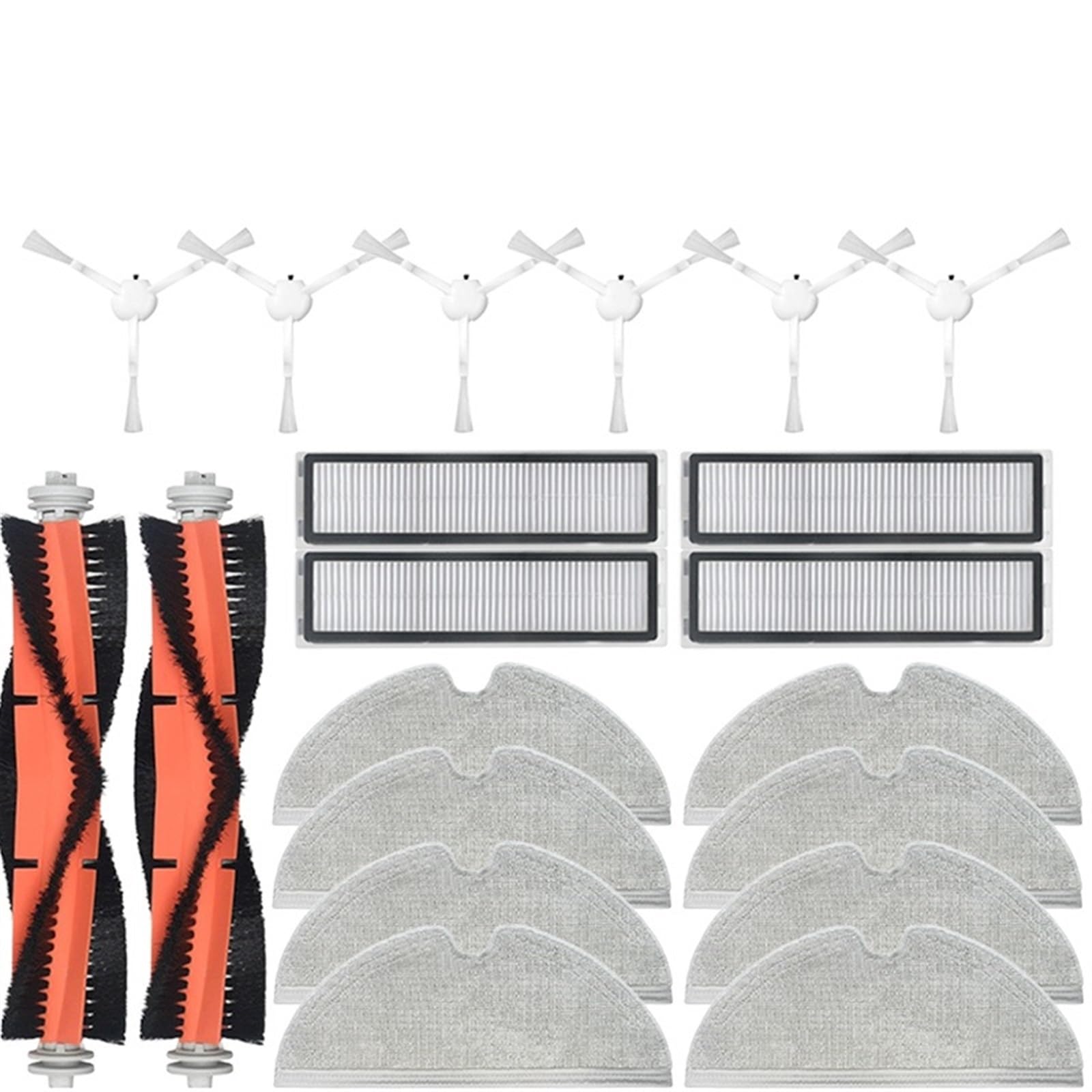 BWZJS for Dreame, Bot D9 MAX Roboter-Staubsauger-Zubehör, for Dreame, Bot L10 Pro Hepa-Filter Hauptbürste Mopptuch Ersatz Ersatzteil Roboterstaubsauger-Ersatzkit(20pcs) von BWZJS