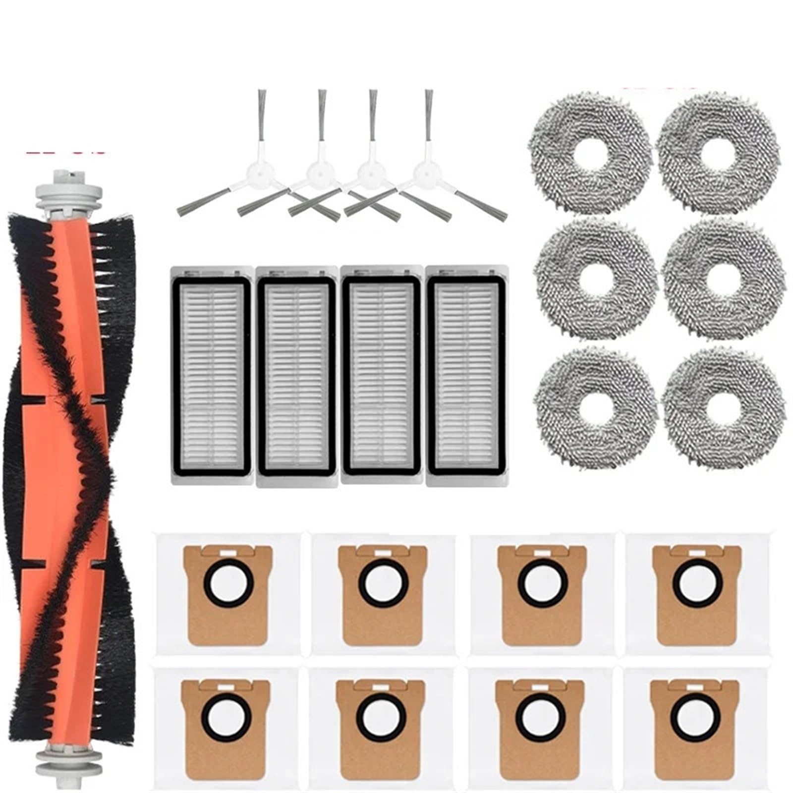BWZJS for Dreame, Bot L20 Ultra / X20 Pro Zubehör Wichtigsten Seite Pinsel Hepa-Filter Mopp Staubbeutel Roboter Staubsauger Ersatzteile Roboterstaubsauger-Ersatzkit(23pcs) von BWZJS
