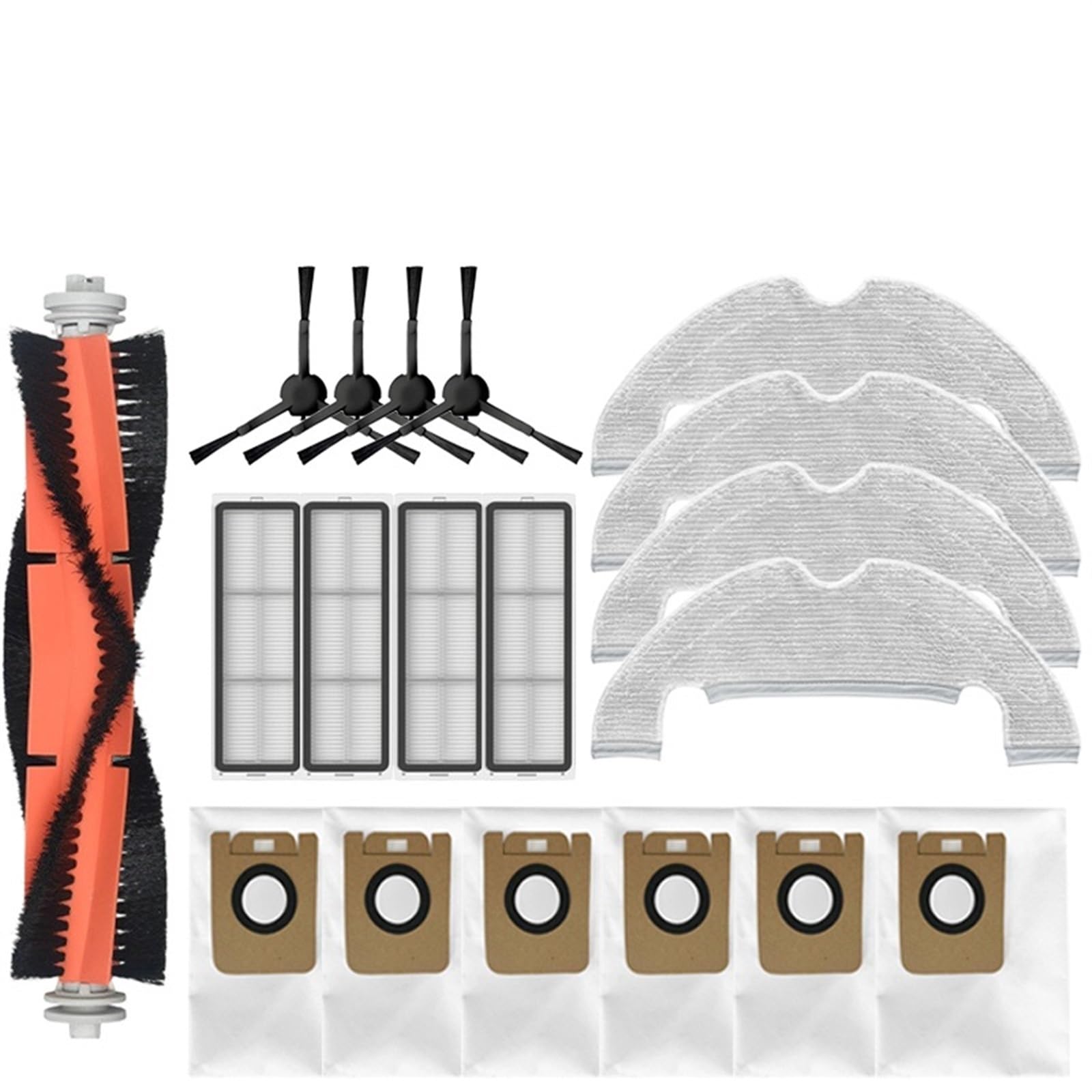 BWZJS for Dreame, Bot Z10 Pro / L10 Plus Zubehör Staubbeutel HEPA-Filter Wichtigsten Pinsel Mopp Roboter Staubsauger Ersatzteile Roboterstaubsauger-Ersatzkit(19PCS) von BWZJS