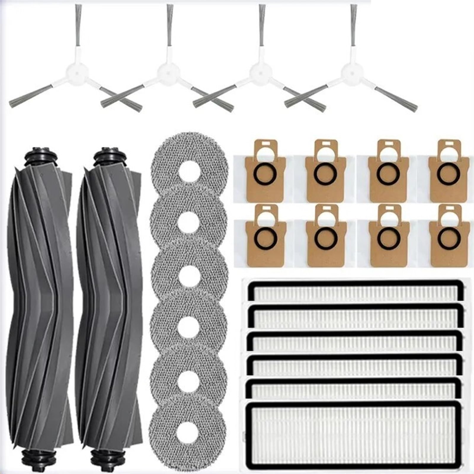 BWZJS for Dreame, L10s Ultra / S10 Pro Zubehör, for Xiaomi, Mijia Omni 1S B101CN Roboter X10+ Roboter Staubsauger Hauptseitenbürste Filter Mopp Teile Roboterstaubsauger-Ersatzkit(26pcs) von BWZJS