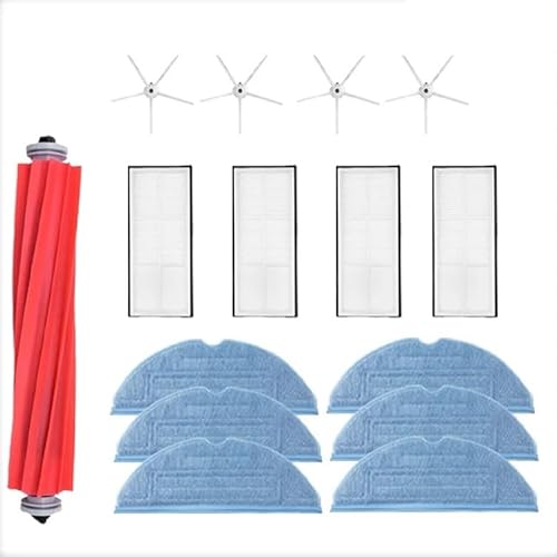 BWZJS for Roborock, S7 S70 S75 S7Max s7MaxV T7S Plus Hauptbürste Hepa-Filter Mops Ersatzteile Robotic Staubsauger Zubehör Roboterstaubsauger-Ersatzkit(15pcs) von BWZJS