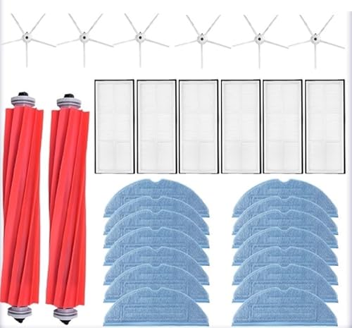 BWZJS for Roborock, S7 S70 S75 S7Max s7MaxV T7S Plus Hauptbürste Hepa-Filter Mops Ersatzteile Robotic Staubsauger Zubehör Roboterstaubsauger-Ersatzkit(28pcs) von BWZJS