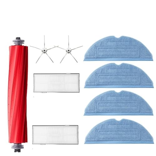 BWZJS for Roborock, S7 S70 S7Max T7S T7S Plus Roboter Staubsauger Zubehör Wichtigsten Pinsel Abdeckung Hepa-Filter Mopp Pad Ersatzteile Roboterstaubsauger-Ersatzkit(9PCS-01) von BWZJS