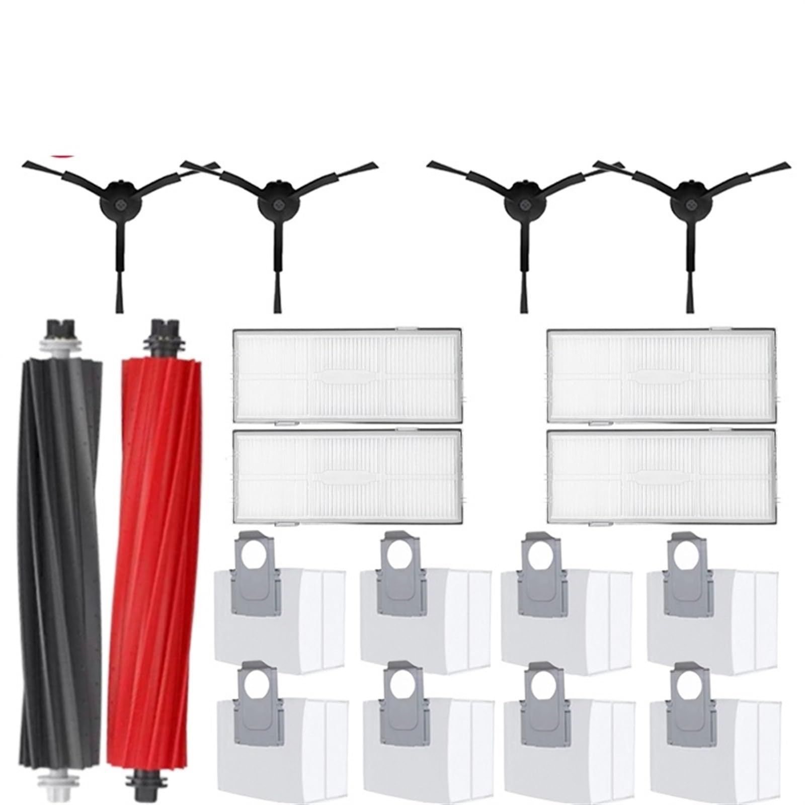 BWZJS for Roborock, S8 S8 Pro Ultra S8+ Roboter-Staubsauger-Ersatzteile, Hauptseitenbürsten, Mopptücher, HEPA-Filter, Staubbeutel, Zubehör Roboterstaubsauger-Ersatzkit(28PCS) von BWZJS