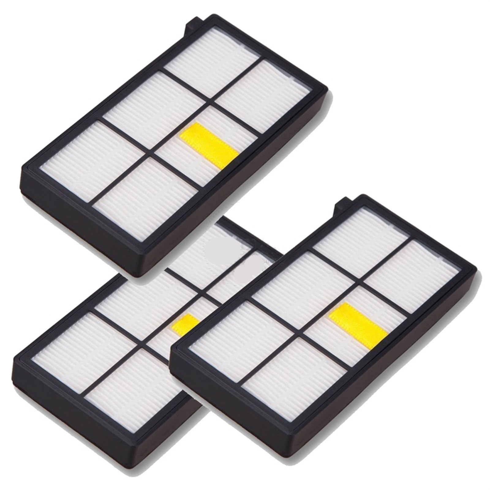 BWZJS for Roomba, for 960 900 891 800 Serie Zubehör Ersatzteile Staubsauger Nachschub Kit Gummi Seitenbürste HEPA-Filter Roboterstaubsauger-Ersatzkit(3PCS HEPA Filter) von BWZJS
