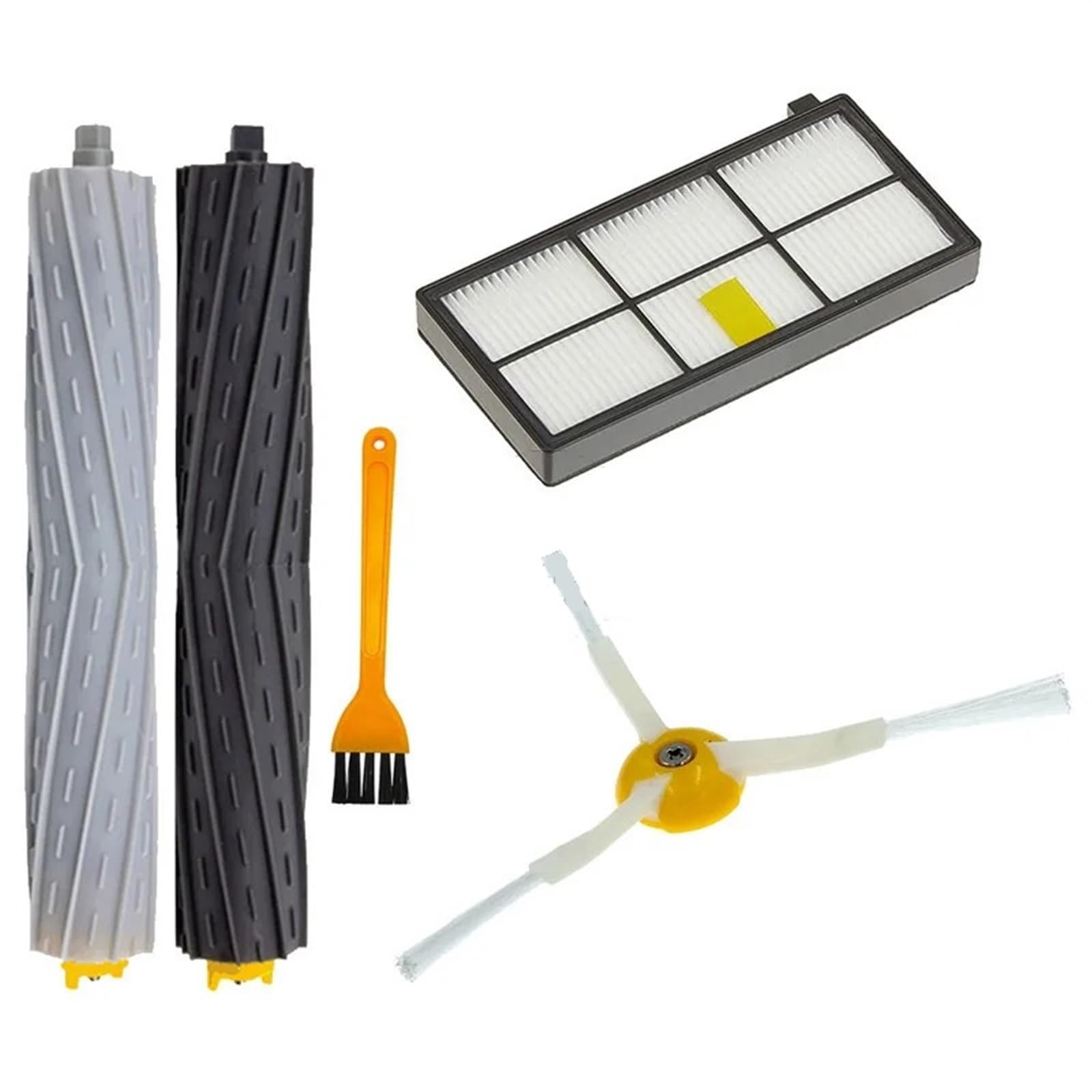 BWZJS for Roomba, for 960 900 891 800 Serie Zubehör Ersatzteile Staubsauger Nachschub Kit Gummi Seitenbürste HEPA-Filter Roboterstaubsauger-Ersatzkit(MH) von BWZJS
