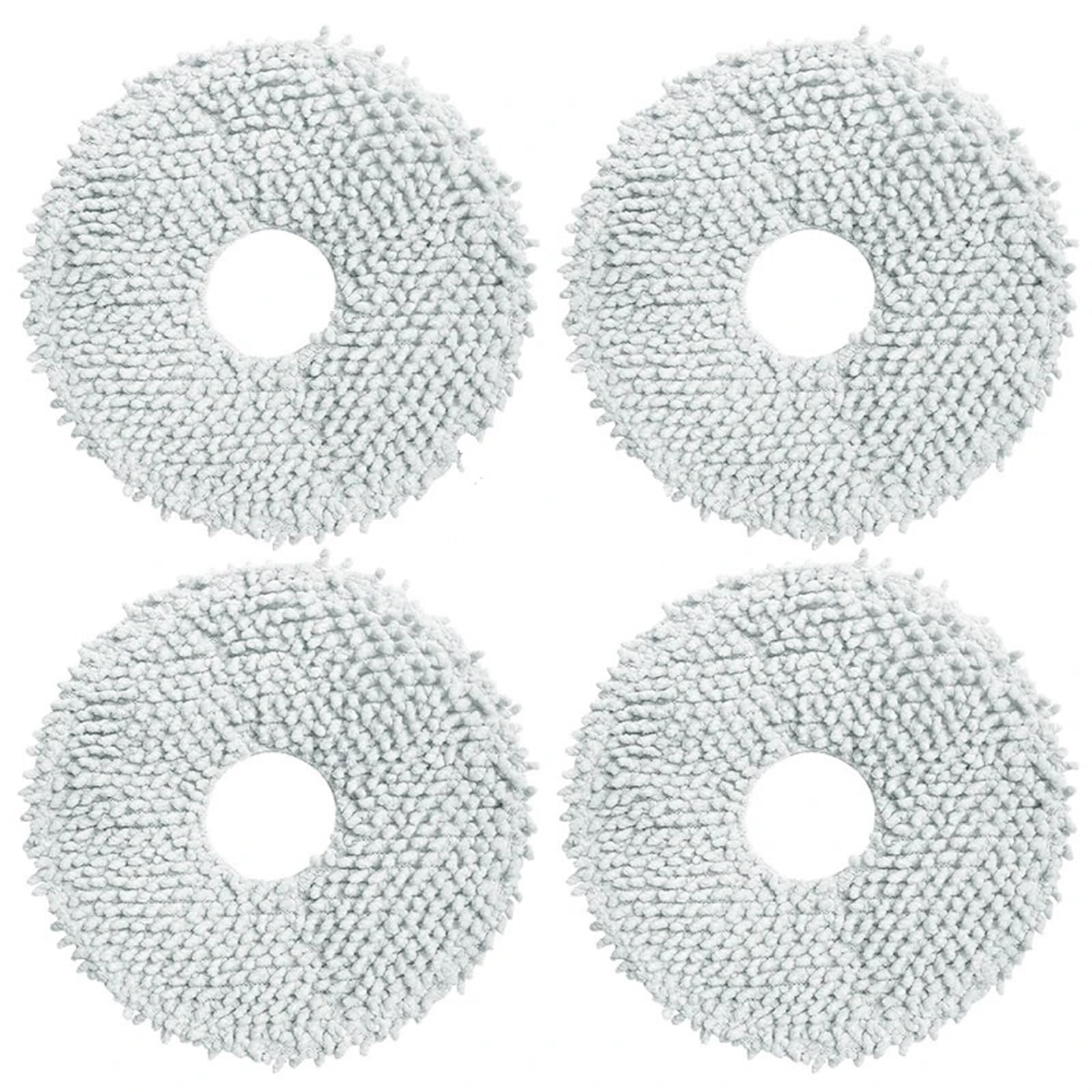 BWZJS for Xiaomi, MIJIA Roboter Vakuum Mopp 3S Zubehör Staubsauger Ersatzteile Ersatz kit Wichtigsten Pinsel Hepa-Filter Mopp Tuch Roboterstaubsauger-Ersatzkit(4PCS Mop Cloth) von BWZJS