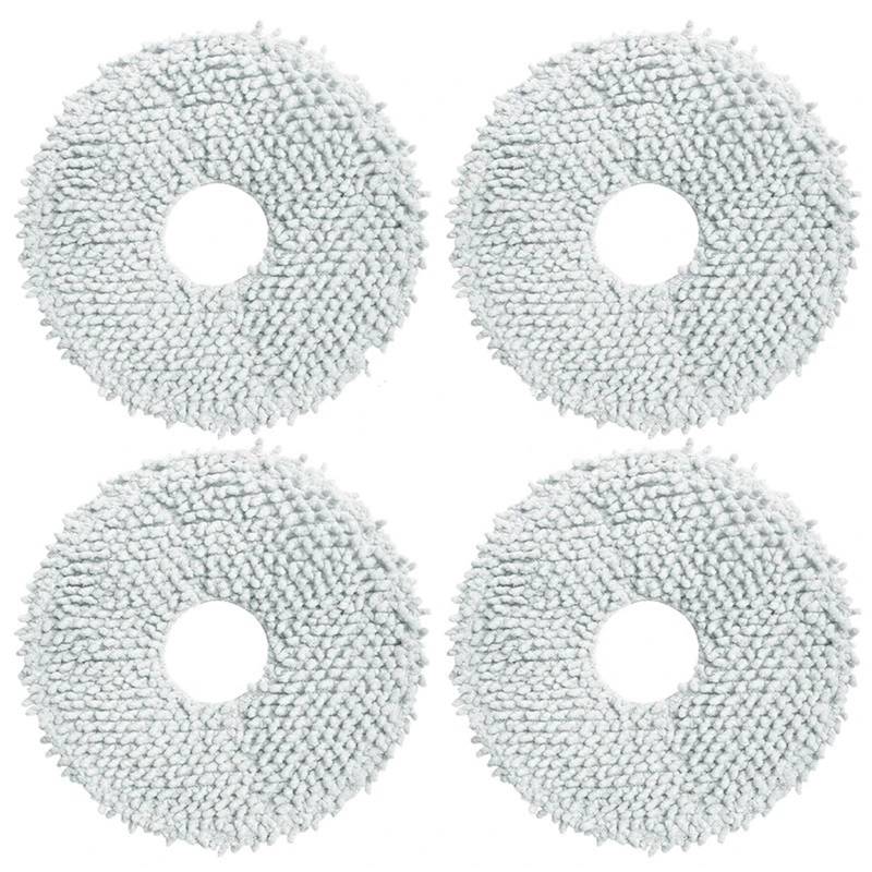 BWZJS for Xiaomi, MIJIA Roboter Vakuum Mopp 3S Zubehör Staubsauger Ersatzteile Ersatz kit Wichtigsten Pinsel Hepa-Filter Mopp Tuch Roboterstaubsauger-Ersatzkit(4PCS Mop Cloth) von BWZJS