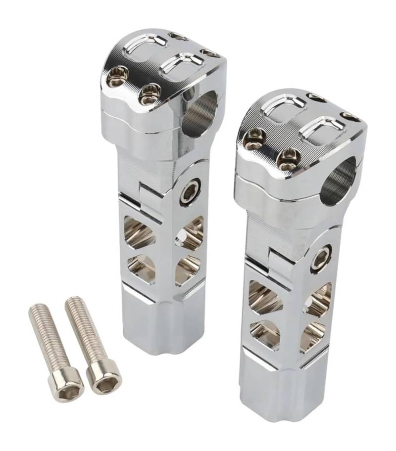 Motorrad Lenker Riser Für B&MW Universal Motorrad 1 Zoll 25mm Lenker Riser Pull-Back Gerade Griff Bar Riser Motorrad Lenker Riser Lenkererhöhungen(6.5inch Chrome) von BXBDEKQGL