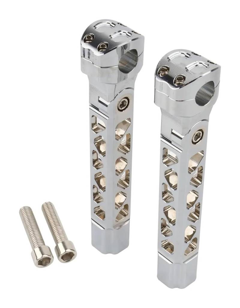 Motorrad Lenker Riser Für D&UCATI Universal Motorrad 1 Zoll 25mm Lenker Riser Pull-Back Gerade Griff Bar Riser Motorrad Lenker Riser Lenkererhöhungen(10.5inch Chrome) von BXBDEKQGL