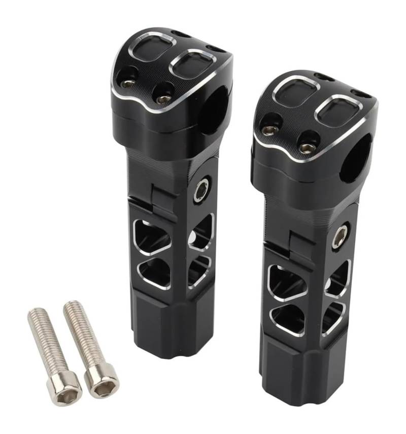 Motorrad Lenker Riser Für Kawa&saki Universal Motorrad 1 Zoll 25mm Lenker Riser Pull-Back Gerade Griff Bar Riser Motorrad Lenker Riser Lenkererhöhungen(6.5inch Black White) von BXBDEKQGL