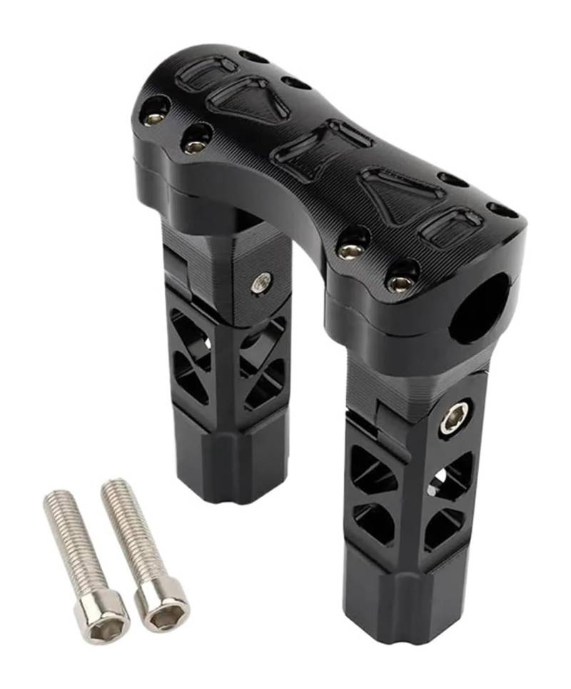 Motorrad Lenker Riser Für SPO&rtster 883 1200 Für Softail Für Fatboy Für Dyna Pullback Lenker Riser Gerade Einstellen Riser Clamp Griff Bar Riser Lenkererhöhungen(6.5inch Black) von BXBDEKQGL