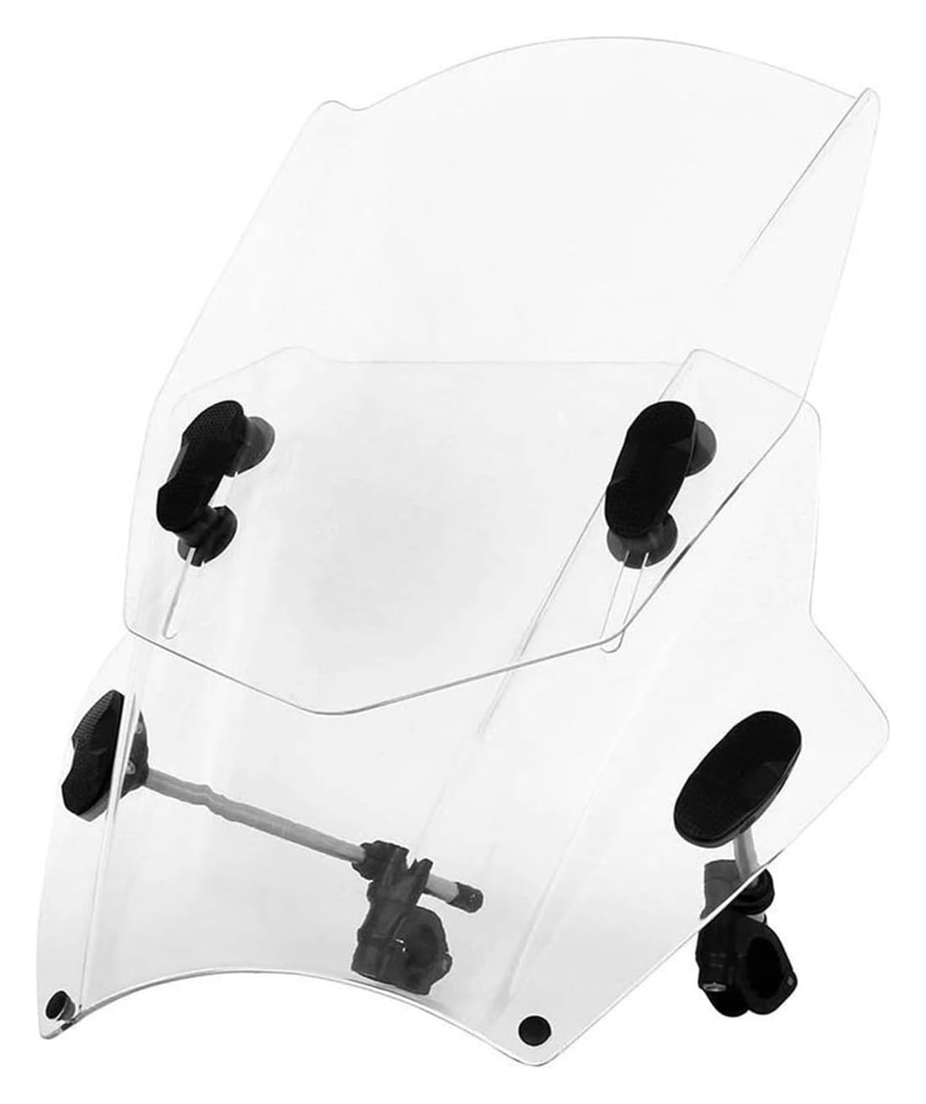 Motorrad Windabweiser Für MT-03 MT-07 MT-09 MT-10 FZ-10 FZ-09 FZ1N FZ6 Motorrad Windschutz Motorrad Einstellbare Windschutz Windschutzscheibe Windschild Spoiler(Schwarz) von BXBDEKQGL