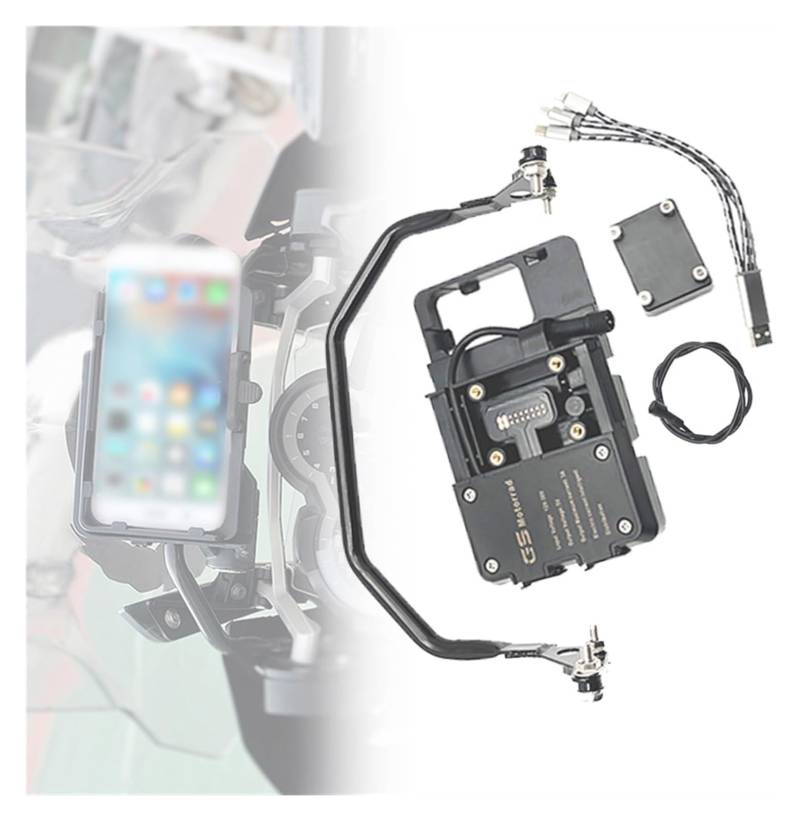 Navigationshalterung Motorrad Für B&MW R1250GS LC 2019 2020 Handy GPS Navigation Lenker Halter Unterstützung Halterung 12MM(Full Set Ab) von BXBDEKQGL