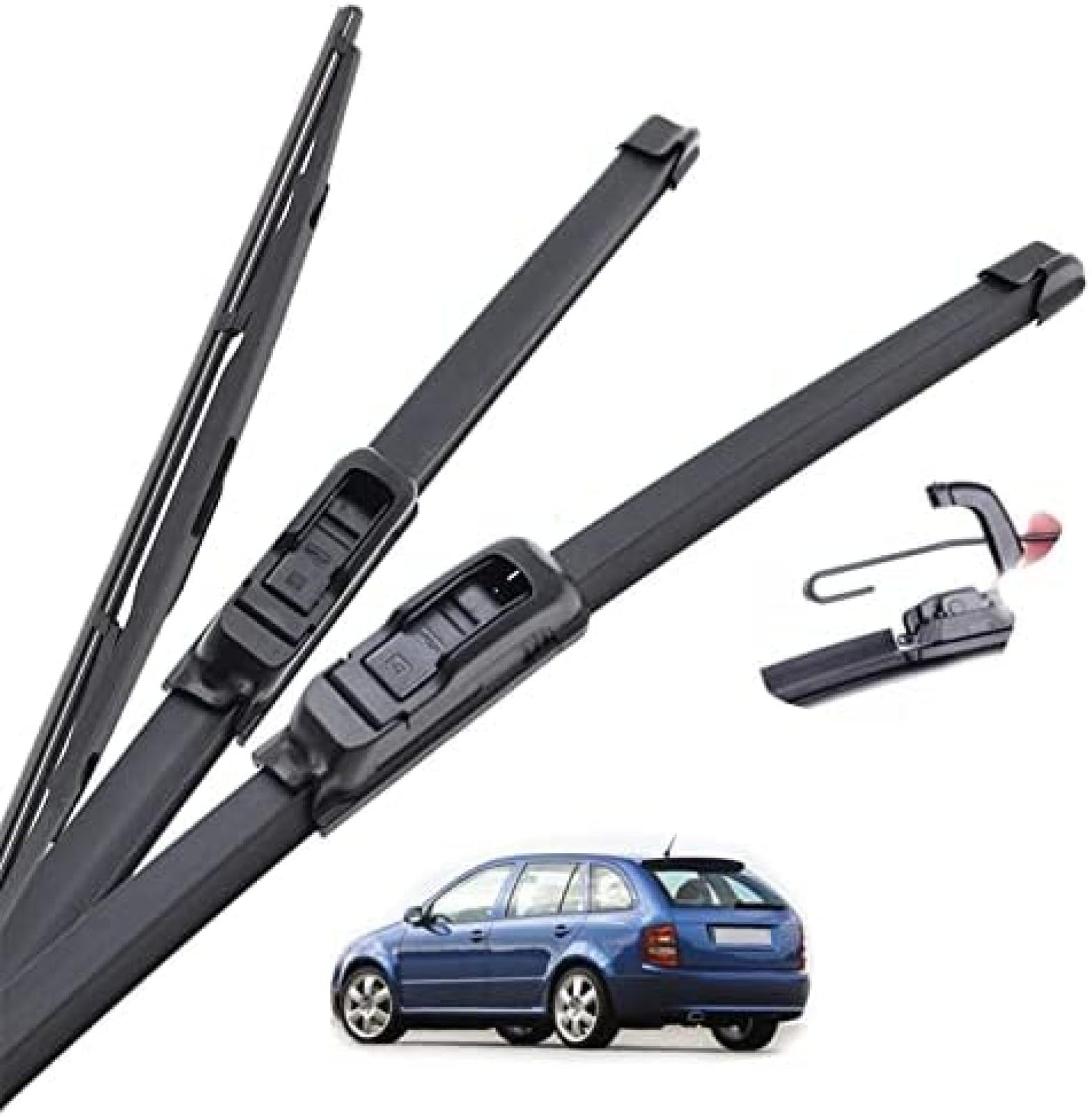 Scheibenwischerblätter, Auto-Frontscheibe, für Skoda, für Fabia 6Y Schrägheck Kombi 1999 2000 2001 2002 2003 2004 2005 2006 2007 Scheibenwischer von BXINAN