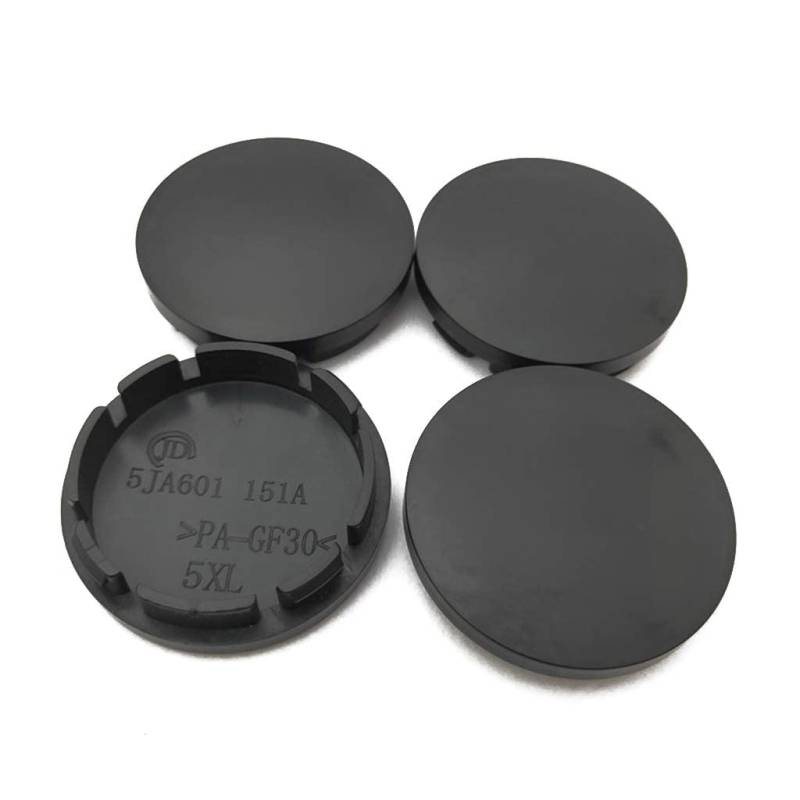 4 Stück Auto Radnabenkappen für Peugeot 308 CC I 2009-2011, Nabendeckel Wasserdicht Verschleißfest Radnabe Abdeckung,Black-60mm von BXJNDM
