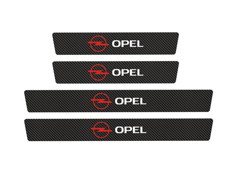 4 Stück Kohlefaser Türschwellenschutz für Opel Insignia Vauxhall 2017 2018 2019 2020, Türschweller Schutzfolie Auto Aufkleber Schutz für Fahrzeuge,A von BXJNDM