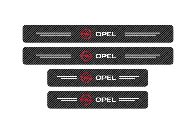 4 Stück Kohlefaser Türschwellenschutz für Opel Karl Rocks 2018-2019, Türschweller Schutzfolie Auto Aufkleber Schutz für Fahrzeuge,C von BXJNDM
