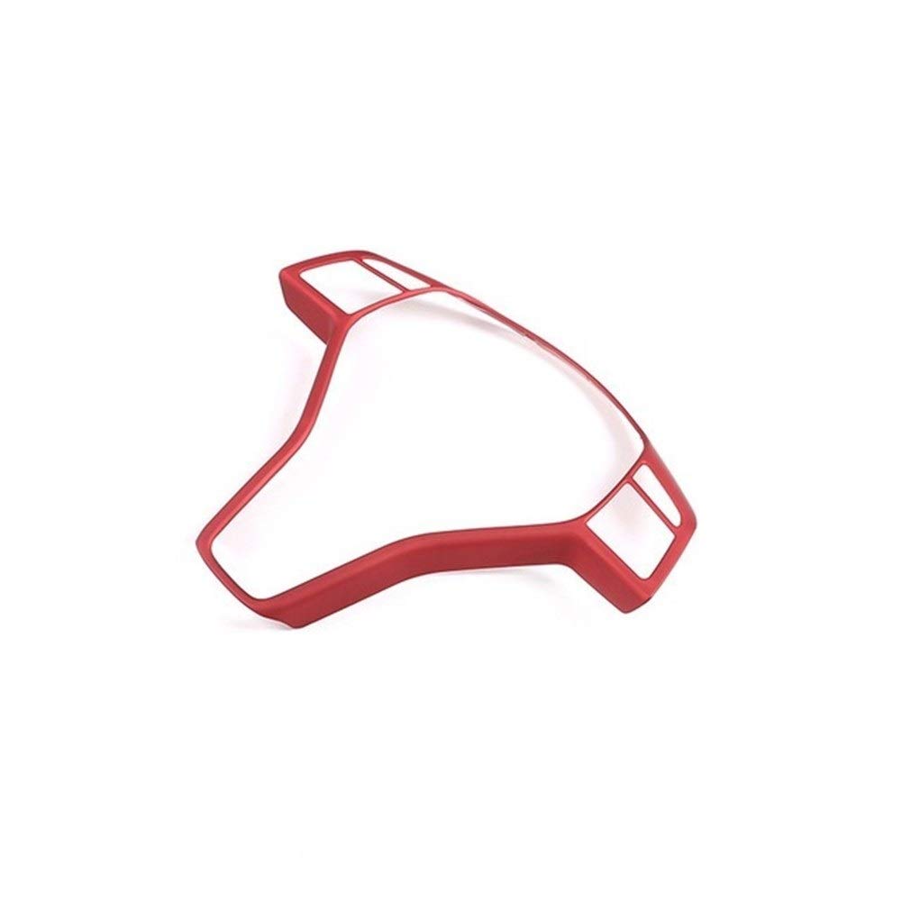 BXSAUISA Innenausstattung Zubehör Fit for Mercedes Benz A B C E CLA CLS GLA GLK-Klasse W176 W246 W204 W207 W212 W117 W218 X156 X204 Auto-Lenkrad-Rahmen Trim Abdeckung (Color Name : Red) von BXSAUISA