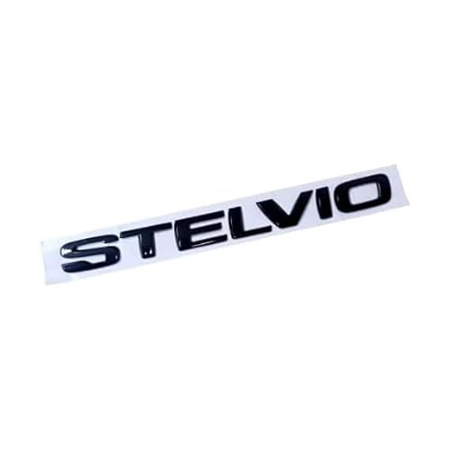 Auto-Emblem-Aufkleber für Alfa Romeo Stelvio, Heckklappe, Metallaufkleber von BXWZVWUJ