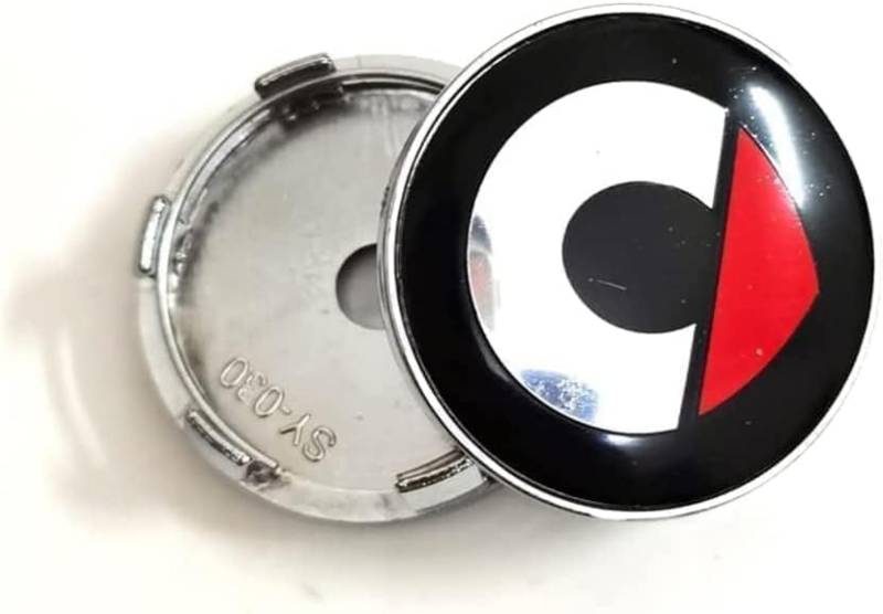 Auto Nabenkappen für Smart Fortwo Forfour 450 451 453 58 mm, Radnabenabdeckungen Nabenmitte Abzeichen Abdeckung Mutter Abdeckkappen Emblem Aufkleber von BXWZVWUJ