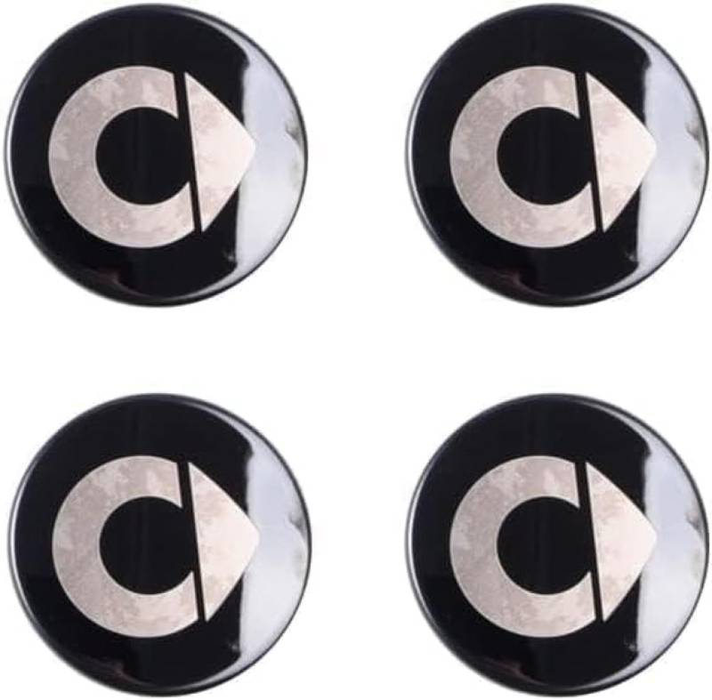 Auto Nabenkappen für Smart Fortwo Forfour 450 451 453 58 mm, Radnabenabdeckungen Nabenmitte Abzeichen Abdeckung Mutter Abdeckkappen Emblem Aufkleber von BXWZVWUJ