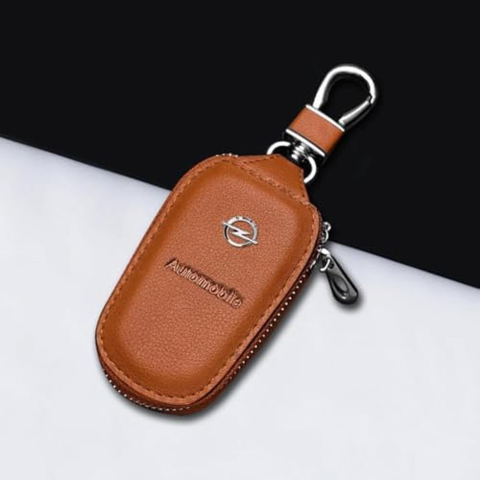 Leder-Autoschlüssel-Hülle für Opel Antara Zafira, Funkschlüssel-Schutz mit Metallhaken und Schlüsselanhänger, Reißverschluss-Tasche, Dekoration, Zubehör, Taille Unique-a Leder-Autoschlüssel-Hülle für Opel Antara Zafira, Funkschlüssel-Schutz mit Metallhaken und Schlüsselanhänger, Reißverschluss-Tasche, Dekoration, Zubehör, Taille Unique-a von BXWZVWUJ