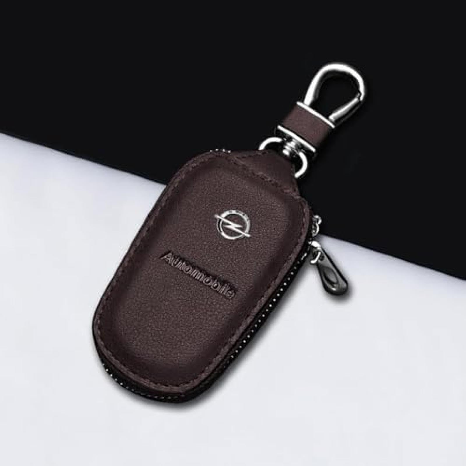 Leder-Autoschlüssel-Hülle für Opel Antara Zafira, Funkschlüssel-Schutz mit Metallhaken und Schlüsselanhänger, Reißverschluss-Tasche, Dekoration, Zubehör, Taille Unique-a Leder-Autoschlüssel-Hülle für Opel Antara Zafira, Funkschlüssel-Schutz mit Metallhaken und Schlüsselanhänger, Reißverschluss-Tasche, Dekoration, Zubehör, Taille Unique-a von BXWZVWUJ
