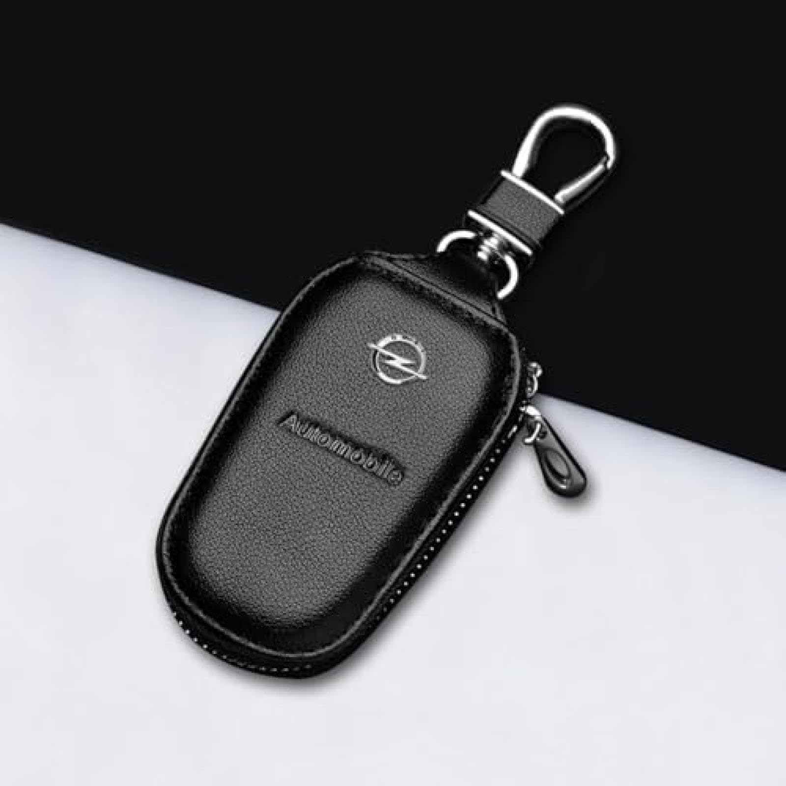Leder-Autoschlüssel-Hülle für Opel Antara Zafira, Funkschlüssel-Schutz mit Metallhaken und Schlüsselanhänger, Reißverschluss-Tasche, Dekoration, Zubehör, Taille Unique-a Leder-Autoschlüssel-Hülle für Opel Antara Zafira, Funkschlüssel-Schutz mit Metallhaken und Schlüsselanhänger, Reißverschluss-Tasche, Dekoration, Zubehör, Taille Unique-a von BXWZVWUJ
