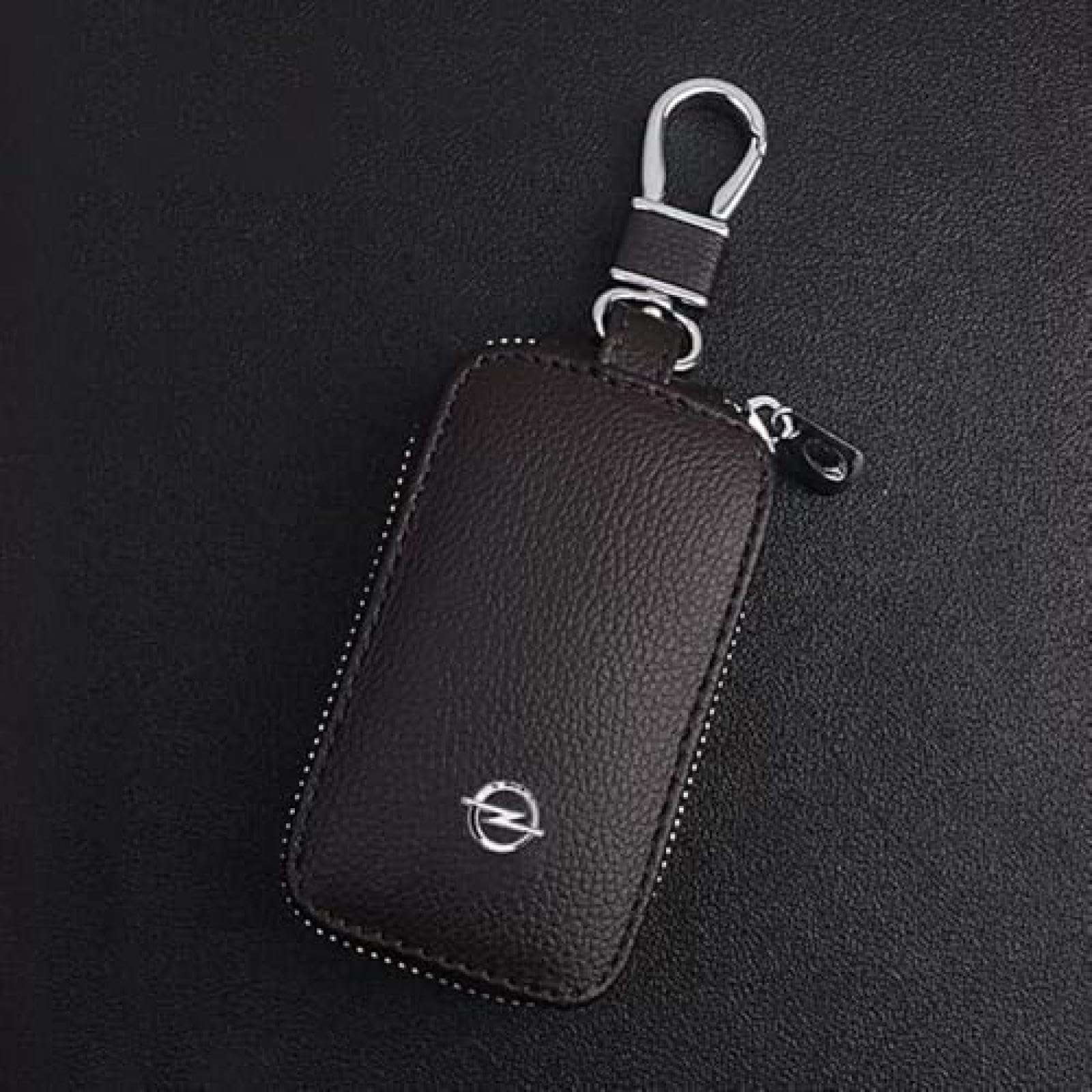 Leder-Autoschlüssel-Hülle für Opel Zafira, Funkschlüssel-Schutz mit Metallhaken und Schlüsselanhänger, Reißverschluss, Tasche, Dekoration, Zubehör, Taille Unique-s Leder-Autoschlüssel-Hülle für Opel Zafira, Funkschlüssel-Schutz mit Metallhaken und Schlüsselanhänger, Reißverschluss, Tasche, Dekoration, Zubehör, Taille Unique-s von BXWZVWUJ