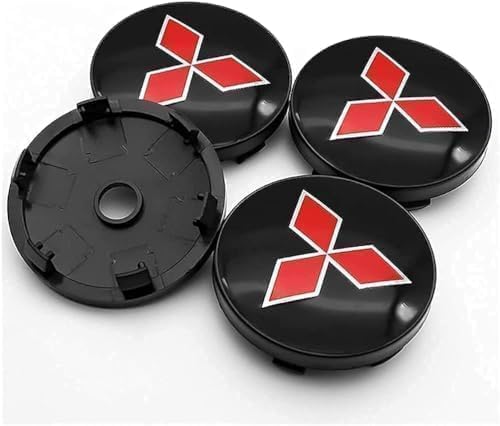 Radkappen für Mitsubishi ASX Ralliart Outlander Pajero Eclipse Galant Pajero 60mm,Radnaben-Mittelabdeckungen Radmutterkappen Nabendeckel Aufkleber Abzeichen Accessoires,C von BXWZVWUJ