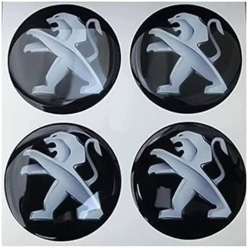 Radkappen für Peugeot 50mm,Radnaben-Mittelabdeckungen Radmutterkappen Nabendeckel Aufkleber Abzeichen Accessoires von BXWZVWUJ