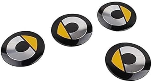 Radkappen für Smart Fortwo 450 451 453 Forfour 56.5mm,Radnaben-Mittelabdeckungen Radmutterkappen Nabendeckel Aufkleber Abzeichen Accessoires,B von BXWZVWUJ