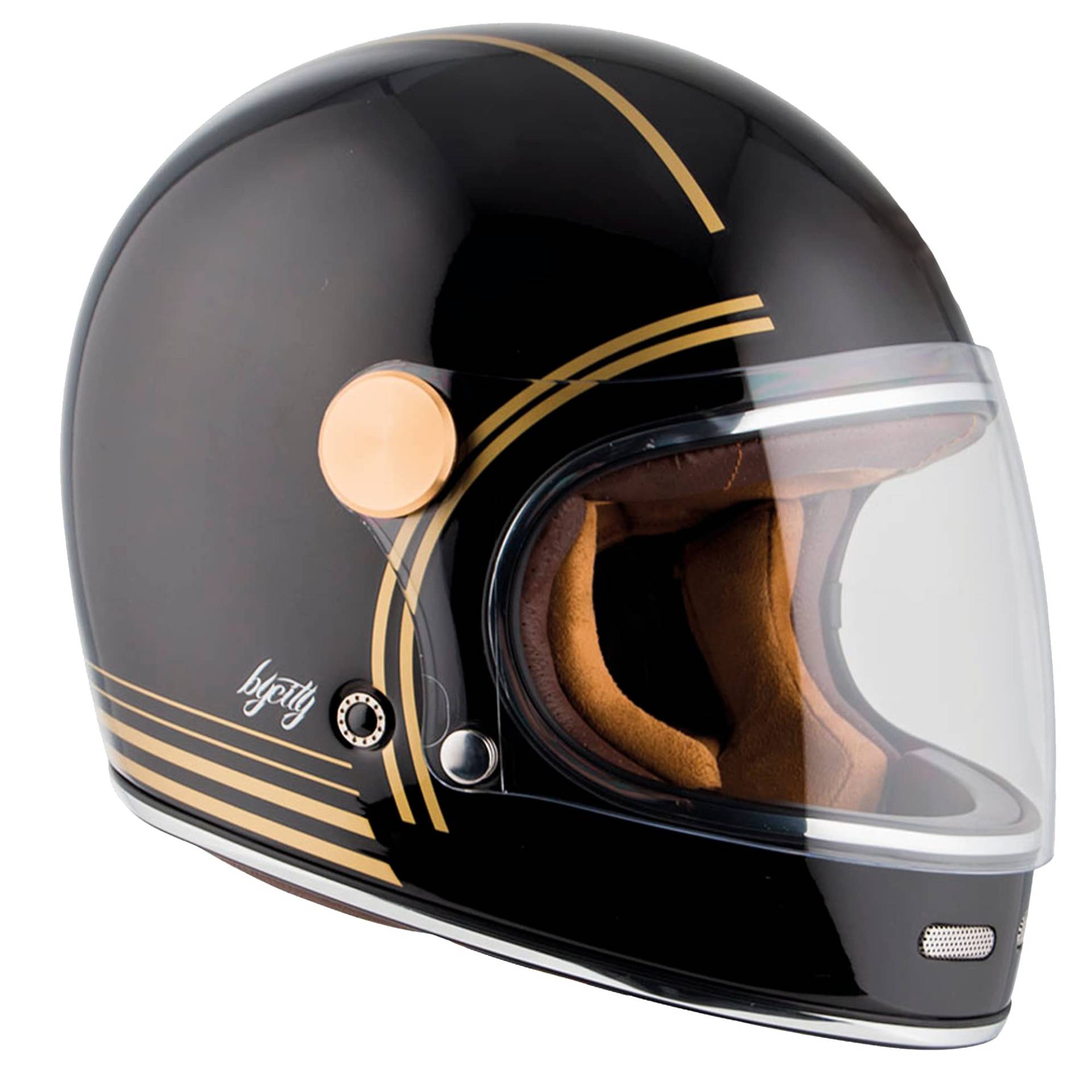 BYCITY Integralhelm Roadster Schwarz Gold Vintage Größe XL BYCITY Integralhelm Roadster Schwarz Gold Vintage Größe XL von BY CITY