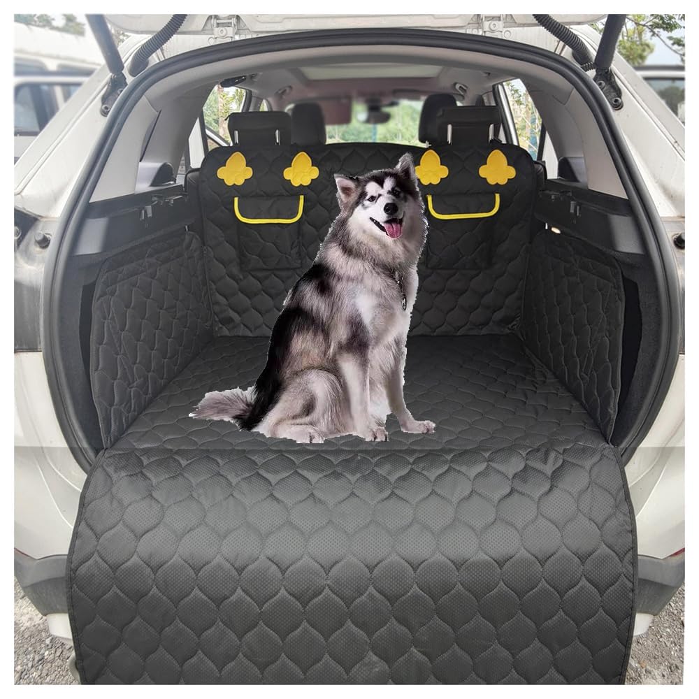 BYBEST Kofferraumschutz für Hunde, für Audi A4 B9 Avant/Kombi 2015-2022-Kofferraumabdeckung mit Stoßstange und Seitenschutz, wasserdicht und rutschfest von BYBEST