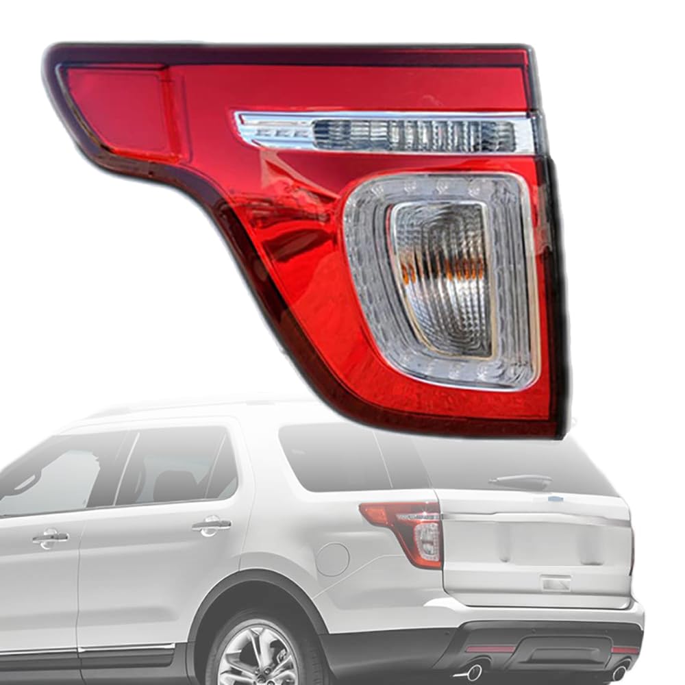 Rücklicht Heckleuchte Rückleuchte für Ford Explorer 2011-2015, Auto L1D Heckklappe Rückleuchten Linke Rechte Rücklichter Gehäuse,Red- Left von BYBEST
