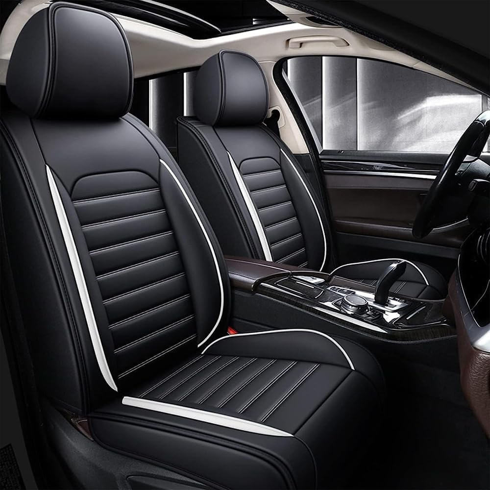 BYERZ Full Set Auto Sitzbezüge Fit Für Hyundai Kona (2020-2022), wasserdicht PU Leder Protektoren, verstellbare abnehmbare Auto Sitzkissen,C von BYERZ