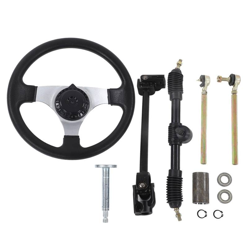 Go Kart Lenkrad Teile, Bessere Grip Achse Zugstangenhalter Set, Langlebig und Stark, 11,8 Zoll Durchmesser für Quad ATV UTV von BYERZ