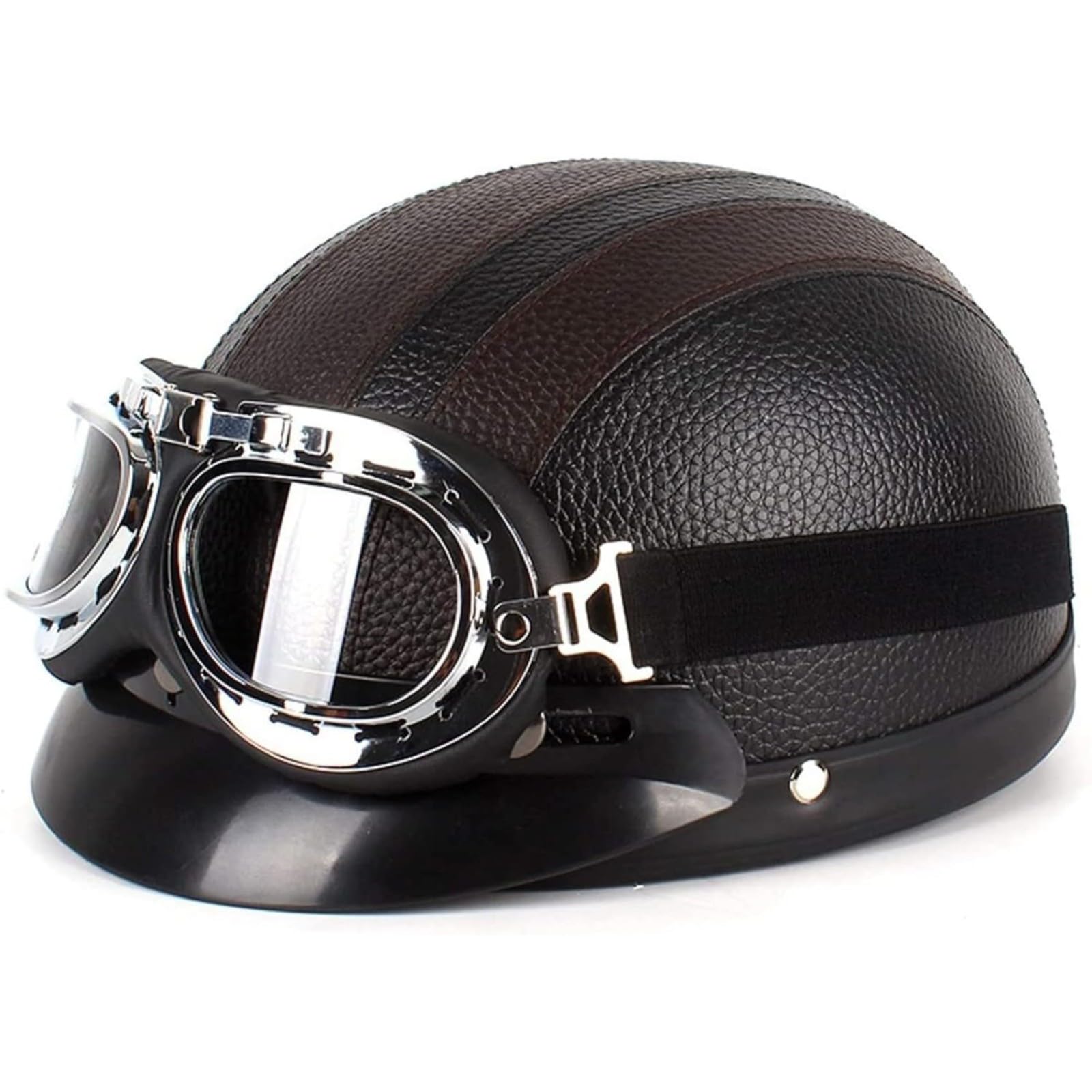 Halbhelme Motorradhelm, Halbschalenhelm Jethelm Offener Helm Mit Schutzbrille Halbschalenhelm Halbhelme Motorradhelm Sturzhelm Für Herren Damen C Halbhelme Motorradhelm, Halbschalenhelm Jethelm Offener Helm Mit Schutzbrille Halbschalenhelm Halbhelme Motorradhelm Sturzhelm Für Herren Damen C von BYFHHHH