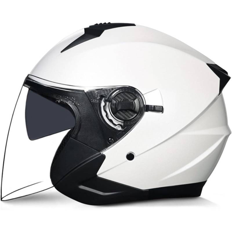 Halbhelme Motorradhelme Jethelme, ECE/DOT-Zulassung Halbschalenhelme Brain-Cap Halbschalen-Rollerhelm Jethelm Retro Für Erwachsene Damen Und Herren B,L=59~60CM von BYFHHHH