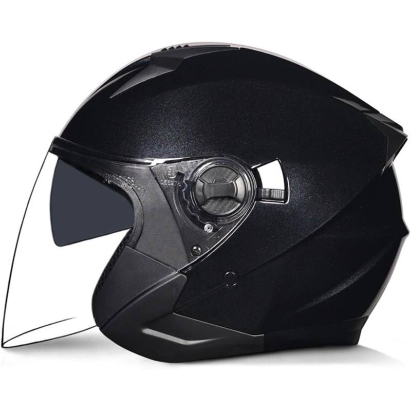 Halbhelme Motorradhelme Jethelme, ECE/DOT-Zulassung Halbschalenhelme Brain-Cap Halbschalen-Rollerhelm Jethelm Retro Für Erwachsene Damen Und Herren D,L=59~60CM von BYFHHHH