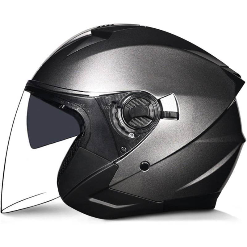Halbhelme Motorradhelme Jethelme, ECE/DOT-Zulassung Halbschalenhelme Brain-Cap Halbschalen-Rollerhelm Jethelm Retro Für Erwachsene Damen Und Herren F,2XL=63~64CM von BYFHHHH