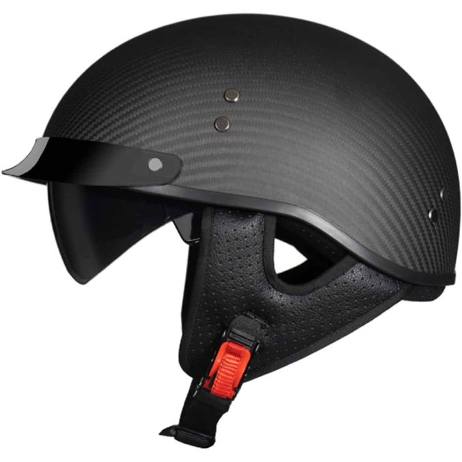 Halbschalenhelm, ECE/DOT-Zulassung, Retro-Jet-Halbscooter-Offener Helm Mit Sonnenblende, Herausnehmbares, Atmungsaktives Futter F,L=59~60CM Halbschalenhelm, ECE/DOT-Zulassung, Retro-Jet-Halbscooter-Offener Helm Mit Sonnenblende, Herausnehmbares, Atmungsaktives Futter F,L=59~60CM von BYFHHHH