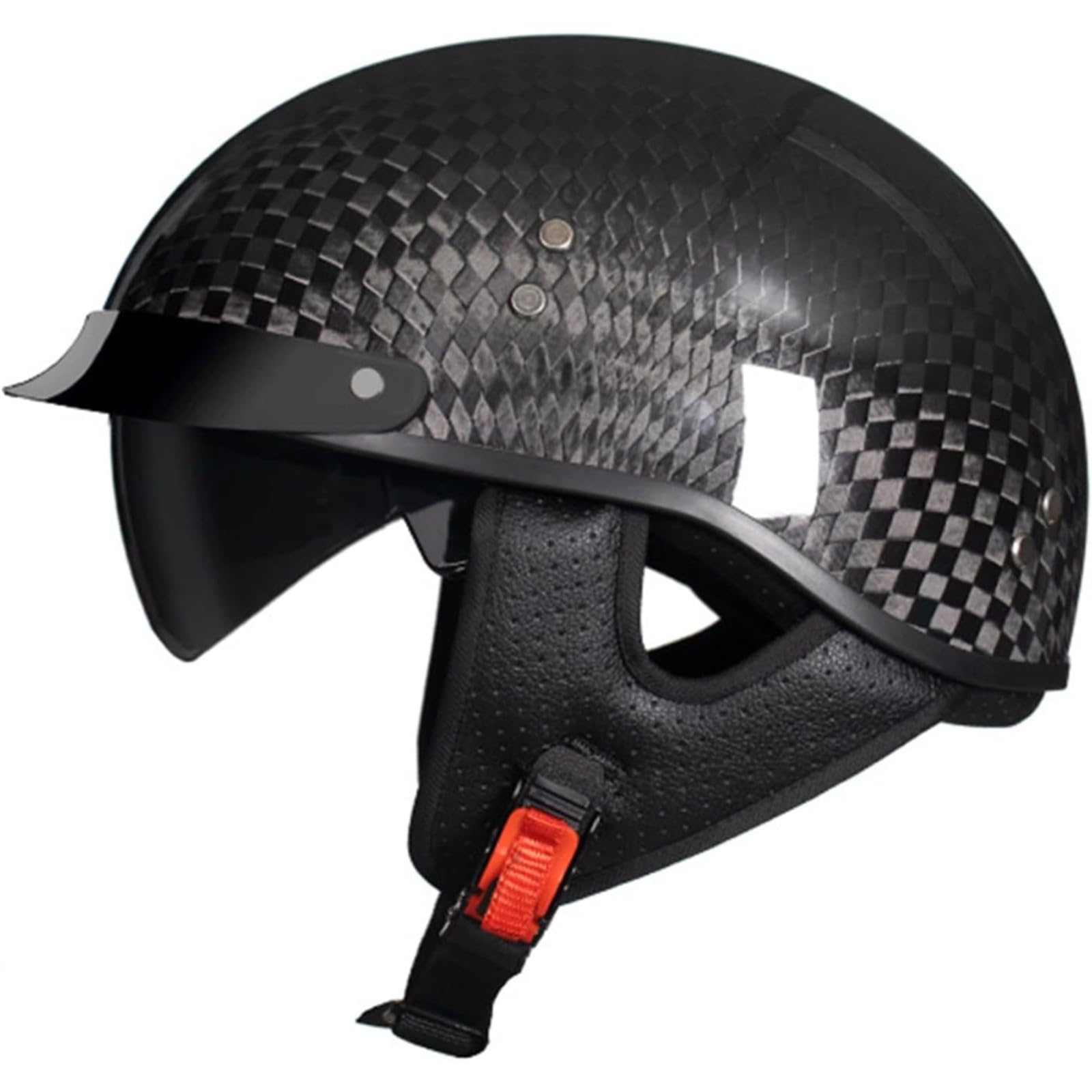Halbschalenhelm, ECE/DOT-Zulassung, Retro-Jet-Halbscooter-Offener Helm Mit Sonnenblende, Herausnehmbares, Atmungsaktives Futter K,L=59~60CM Halbschalenhelm, ECE/DOT-Zulassung, Retro-Jet-Halbscooter-Offener Helm Mit Sonnenblende, Herausnehmbares, Atmungsaktives Futter K,L=59~60CM von BYFHHHH